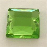 P.CUC.ACRILICA CARRE'14X14MM VERDE PERIDOT (16)