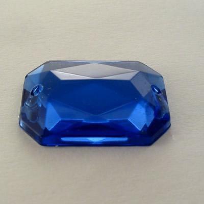 P.CUC.ACRILICA RETTANGOLO 13x18MM ZAFFIRO (24)