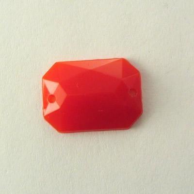 P.CUC.ACRILICA RETTANGOLO 13x18MM ROSSO LACCA (A215)