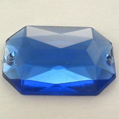 P.CUC.ACRILICA RETTANGOLO 18x25MM ZAFFIRO (24)