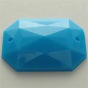 P.CUC.ACRILICA RETTANGOLO 18x25MM TURCHESE (A216)