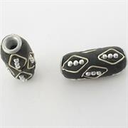 PERLA SRI NAGAR 1012 TUBO MM27x12 NERO INS.ARGENTO