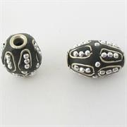 PERLA SRI NAGAR 1014 OLIVETTA MM21x15 NERO INS.ARGENTO