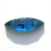 P.CUC.VETRO NAVETTA 14X5MM TURCHESE 144