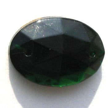 P.CUC.VETRO OVALE 16X11MM VERDE ERBA 300