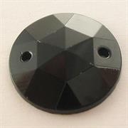 P.CUC.VETRO TONDO 16MM NERO