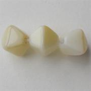 ROMBETTO VETRO BOEMIA 6MM B.CO-AVORIO VARIEG.