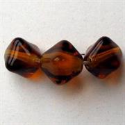 ROMBETTO VETRO BOEMIA 6MM TOPAZIO BRUCIATO