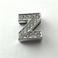 SLIDE LETTERA Z CON STRASS GALV.ARGENTO