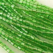 TUBI BOEMIA 1 VERDE CH. METALLICO  (filo da 50cm)