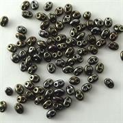 TWIN BEADS 2,5X5MM PAVONE MARRONE (67901003) (59115)