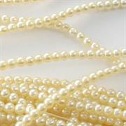 PERLE VETRO CERATO 3MM AVORIO BOEMIA (1 FILO = 150 PEZZI)