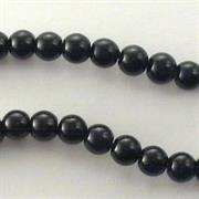 PERLE VETRO 6MM NERO (1 filo da 80cm.=133 pz.circa)