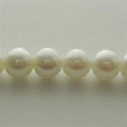 PERLE DI VASCA 8MM BIANCO FILO DA 40CM (=52 PERLE CIRCA)