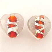 CUORE MM19x19 ROSSO E ARGENTO