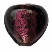 VETRO C/ARG. CUORE MM18x16 AMETISTA