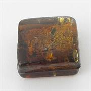 VETRO C/ARG. QUADRATO MM19 TOPAZIO/ORO 603