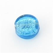 VETRO C/ARG. TONDO MM14 AZZURRO