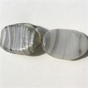 VETRO BIC. OVALE MM15x10 GRIGIO