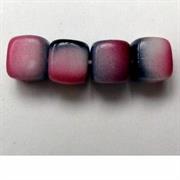 CUBO VETRO BOEMIA MM5 VIOLA-GRIGIO OPAL.