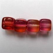 CUBO VETRO BOEMIA MM5 FUXIA-ARANCIO TRASP.