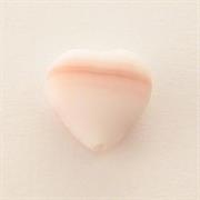 CUORE VETRO 12X11MM ROSA SATINATO 7