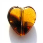 CUORE VETRO 12X11MM TARTARUGA 4