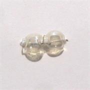 PERLE VETRO SOFFIATO MM.4 CRISTALLO AB PIATTO