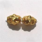 PERLE VETRO SOFFIATO MM.5 ORO MOT.CROCE