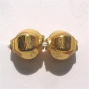 PERLE VETRO SOFFIATO MM.6 ORO MOT.SPICCHIO