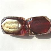 CUBETTO VETRO IRIDATO ROSSO