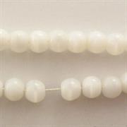 PERLE VETRO PRESSATO MM3 BIANCO ALABASTRO