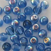 PERLE VETRO PRESSATO MM5 ZAFFIRO TRASPARENTE IRIDATO