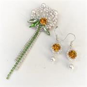 SOFFIONE TOPAZIO - Progetto ricamo ciondolo e orecchini 3,5-10 cm