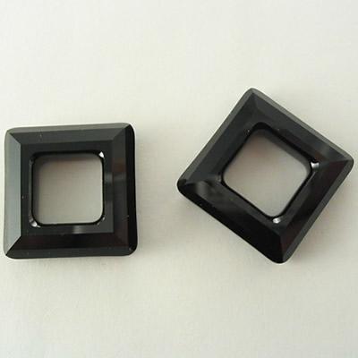 SQUARE RING 20MM JET-NERO           (ART.4439 SWAROVSKI)