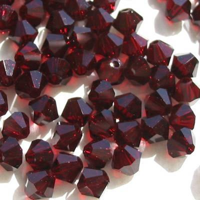BICONO 4MM GRANATO                  (ART.5328 SWAROVSKI ROMBETTO)