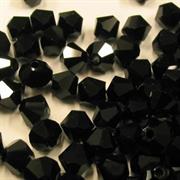 BICONO 4MM JET-NERO                 (ART.5328 SWAROVSKI ROMBETTO)