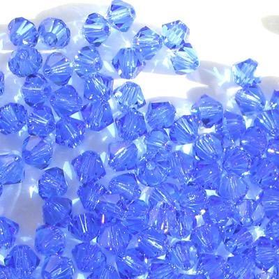 BICONO 4MM LIGHT ZAFFIRO            (ART.5328 SWAROVSKI ROMBETTO)