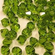 BICONO 4MM OLIVINE                  (ART.5301 SWAROVSKI ROMBETTO)