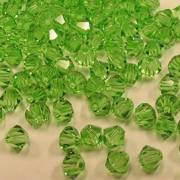 BICONO 4MM PERIDOT                  (ART.5301 SWAROVSKI ROMBETTO)