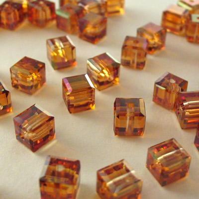 ART. 5601 CUBO SW.FORO ORIZ.4MM CRYSTAL COPPER