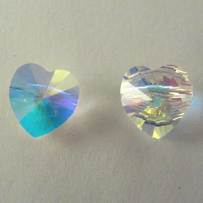 ART.5742 SW.HEART BEAD 10MM CRISTALLO AB FORO PASSANTE