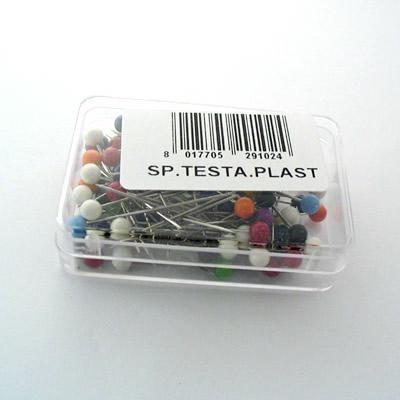 SPILLI TESTA PLASTICA 30MM CONF.25GR PER IMBASTITURA