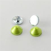 BORCHIA CONO 9,5MM PERIDOT PERLATO RESINA C/RIVETTO CHIUSURA A MANO
