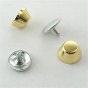 BORCHIA CONO TRONCO ORO 9,5MM RESINA C/RIVETTO CHIUSURA A MANO