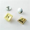 BORCHIA PIRAMIDE ORO 10MM RESINA C/RIVETTO CHIUSURA A MANO