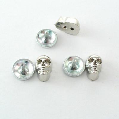 BORCHIA TESCHIO 11x6,5MM ARGENTO RESINA C/RIVETTO CHIUSURA A MANO