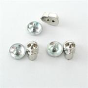 BORCHIA TESCHIO 11x6,5MM ARGENTO RESINA C/RIVETTO CHIUSURA A MANO