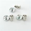 BORCHIA TESCHIO 11x6,5MM ARGENTO RESINA C/RIVETTO CHIUSURA A MANO