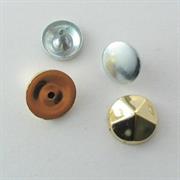 BORCHIA TONDO FACCETT.ORO 10MM RESINA C/RIVETTO CHIUSURA A MANO